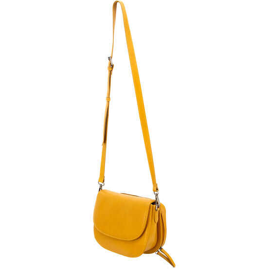 Cameleon Bags concealed carry purse sophia model in mustard features a hidden CCW pouch